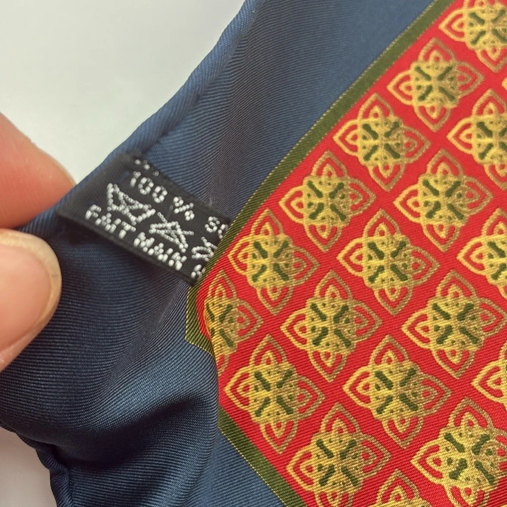 Christian Dior Multicolor Blue Silk Scarf/ handkerchief